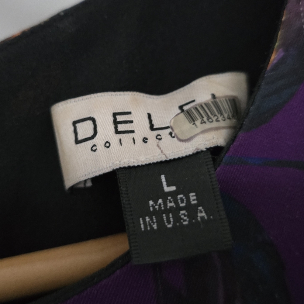Purple Floral Midi Dress with Yellow Accents - Picture 15 of 15